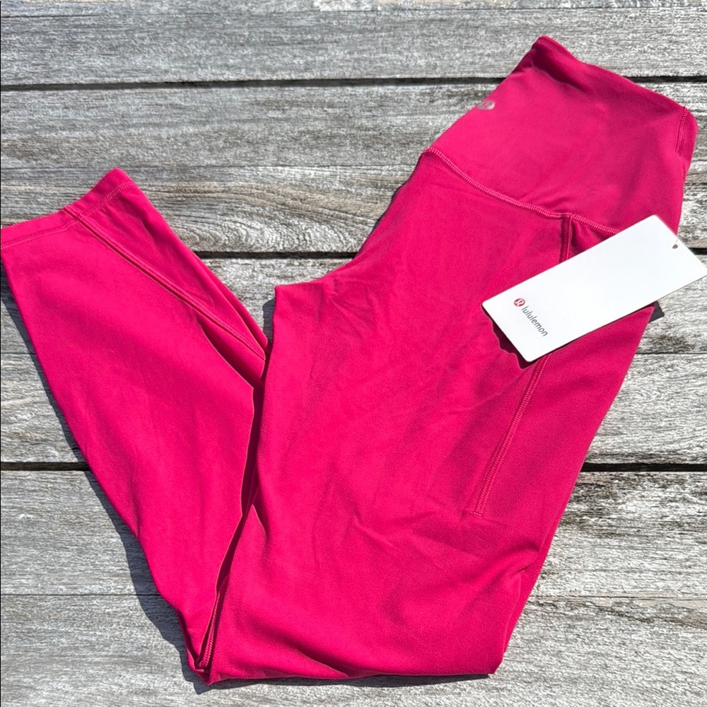 Lululemon‎ Align High-Rise Pant Pockets 25" Passionate pink LEGGING size 6 NWT